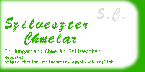 szilveszter chmelar business card